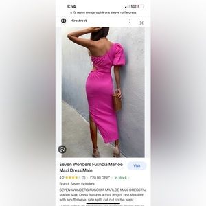 Seven Wonders Pink Off the Shoulder Ruffle Dress